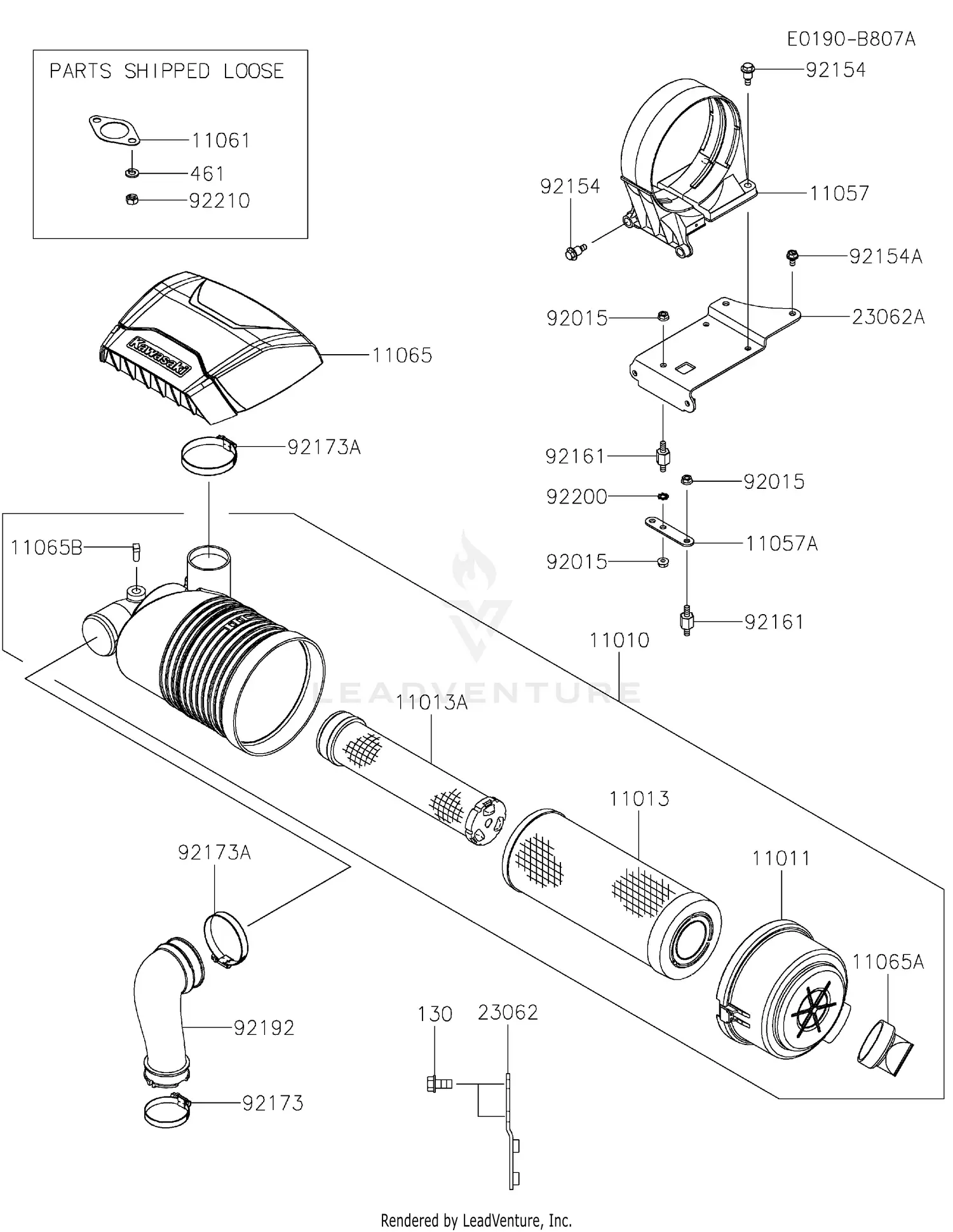 Kawasaki FXT00V-BS44 4 Stroke Engine FXT00V Parts Diagrams