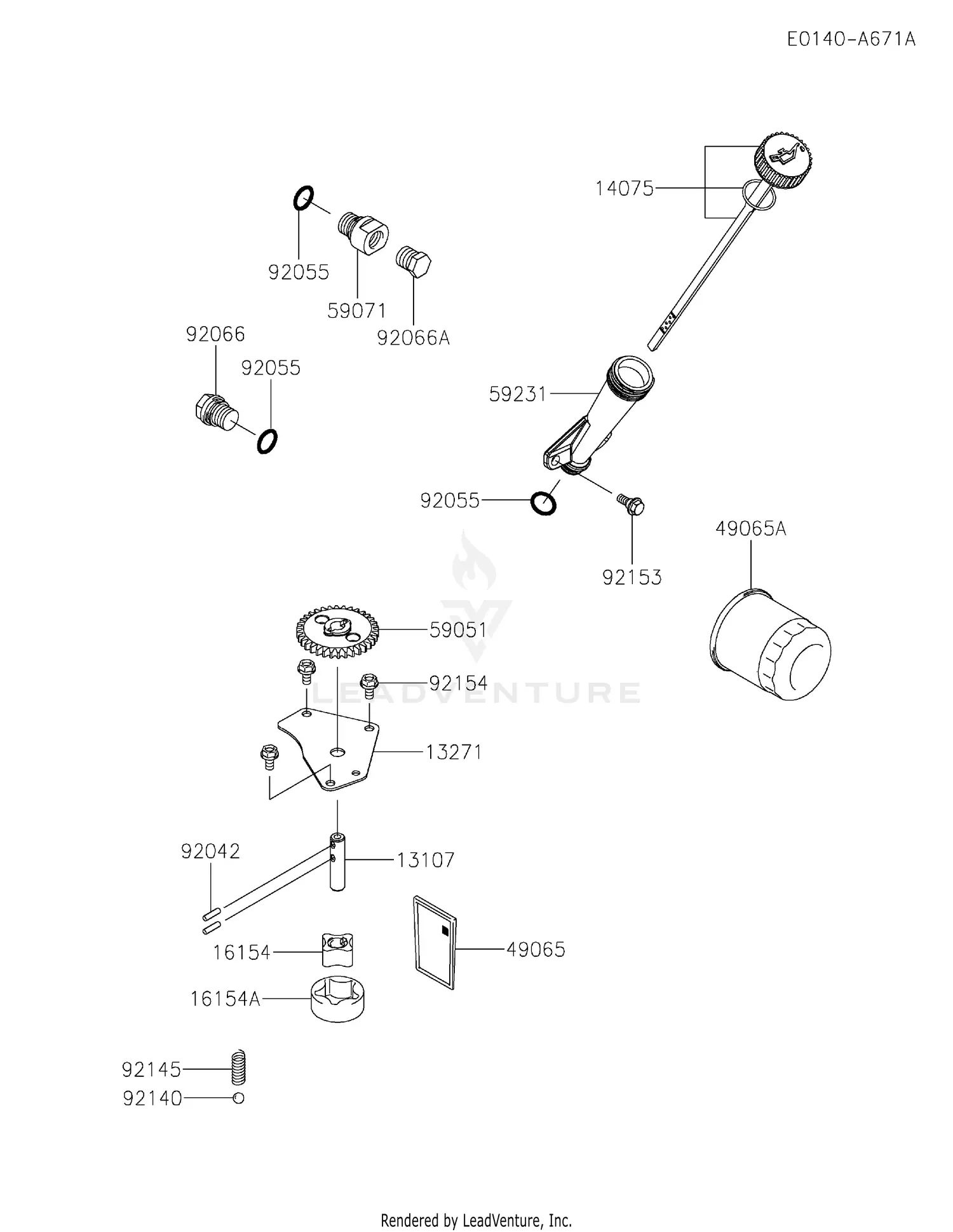 Kawasaki FXT00V-BS44 4 Stroke Engine FXT00V Parts Diagrams