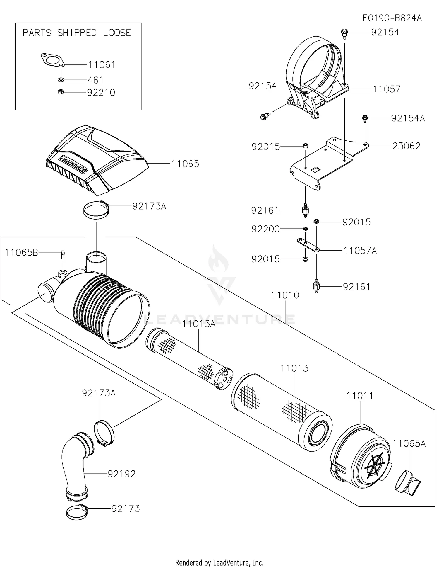 Kawasaki FXT00V-BS49 4 Stroke Engine FXT00V Parts Diagrams