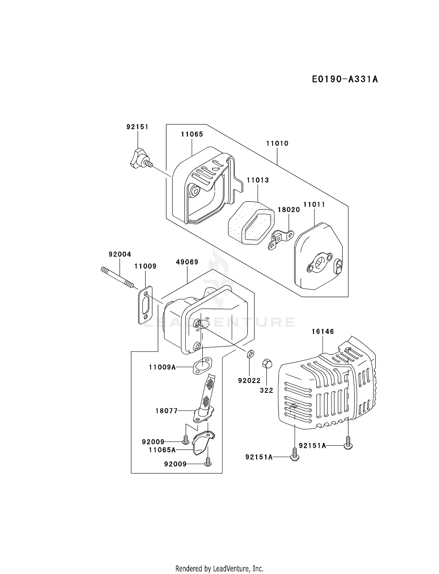 205082 Kawasaki HB750A-AS01 Hedge Trimmer KHS750A Parts Diagrams