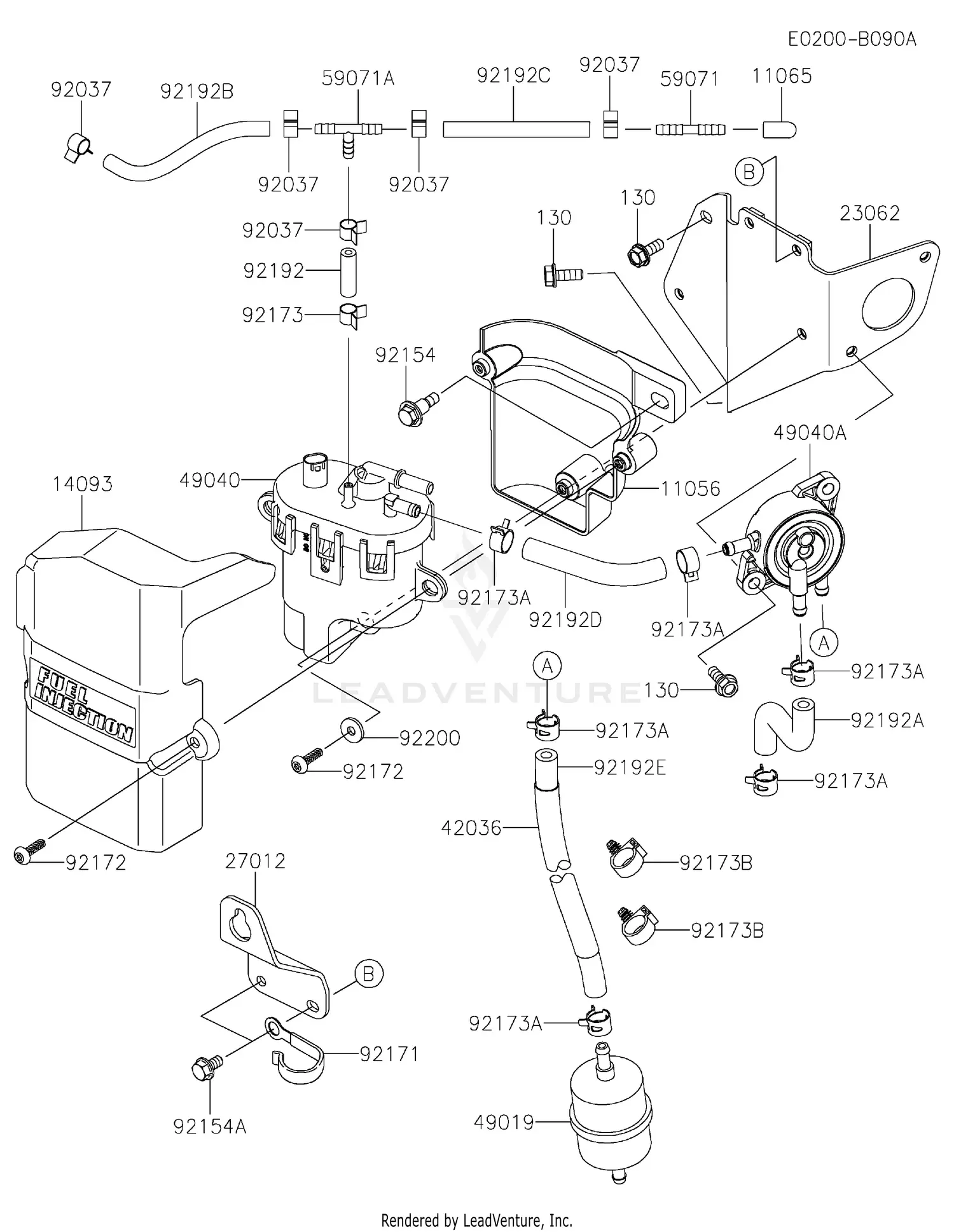 Kawasaki FX850V-DR31 4 Stroke Engine FX850V Parts Diagrams
