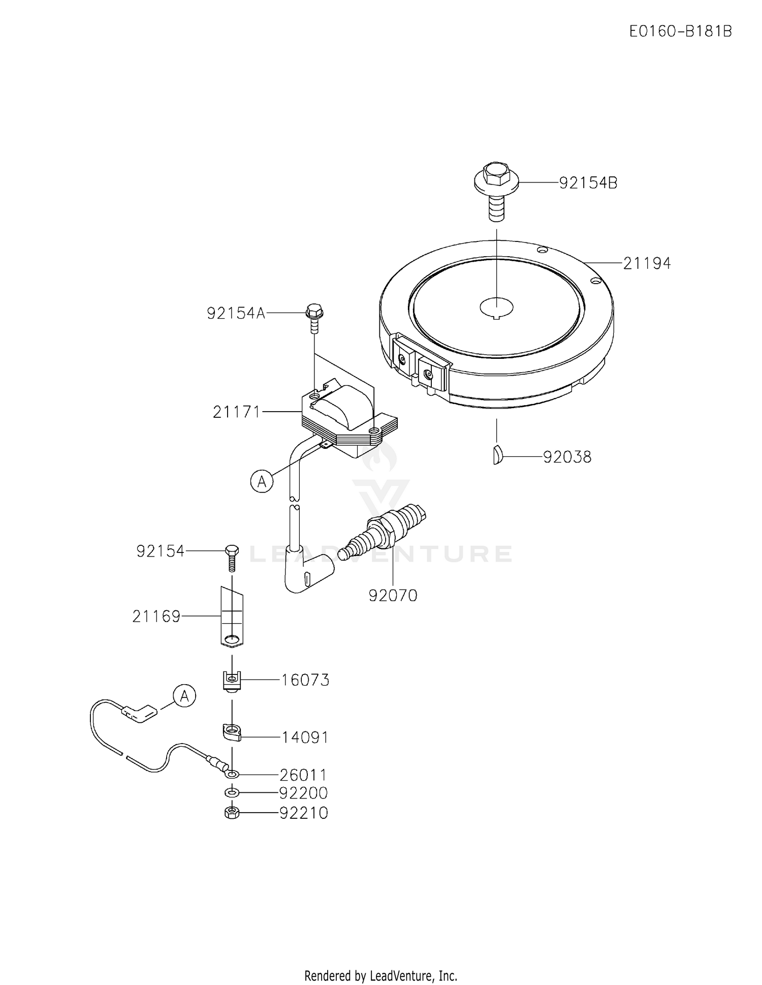 Kawasaki FJ180V-DM09 4 Stroke Engine FJ180V Parts Diagrams