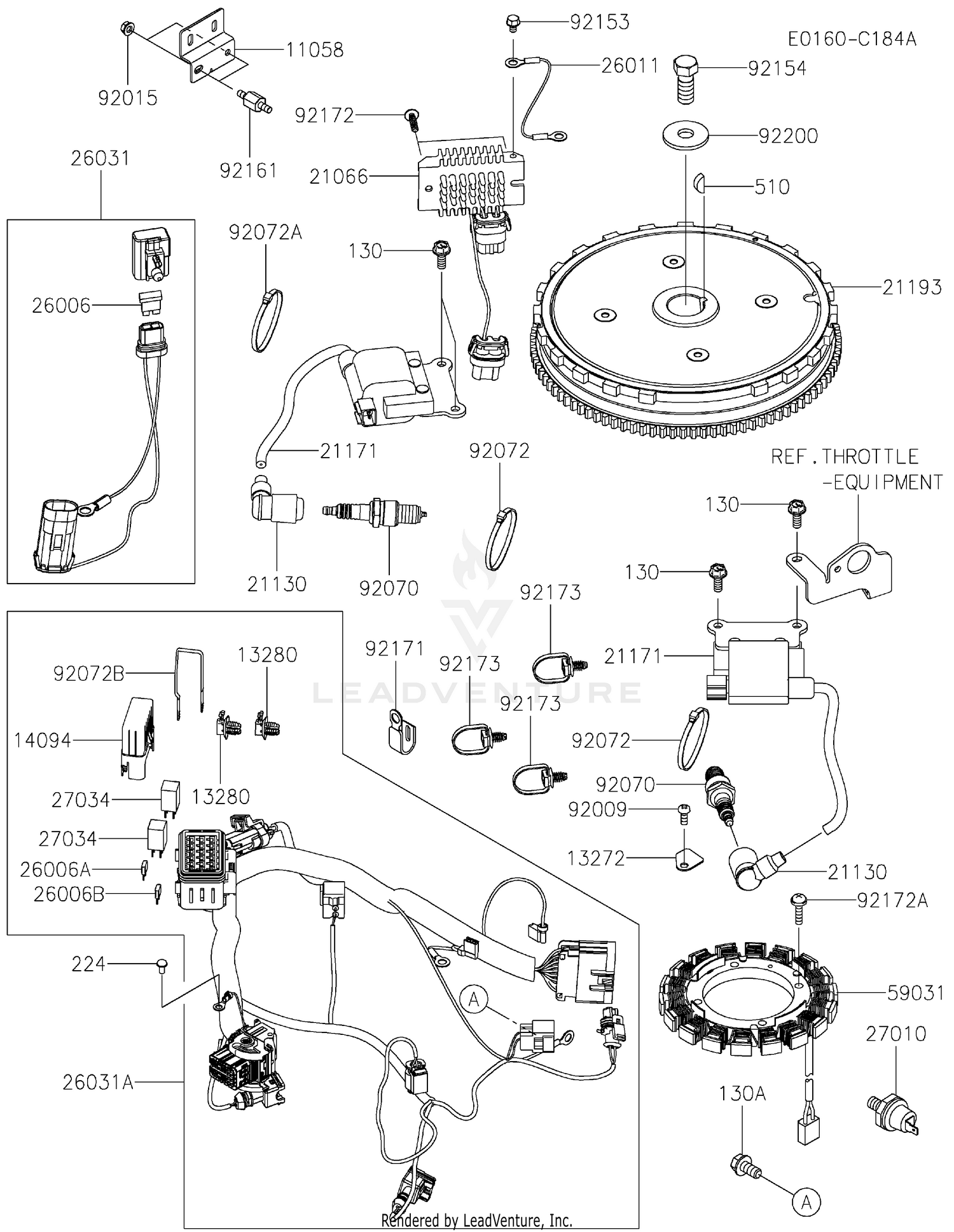 Kawasaki FT730V-BW06 4 Stroke Engine FT730V Parts Diagrams