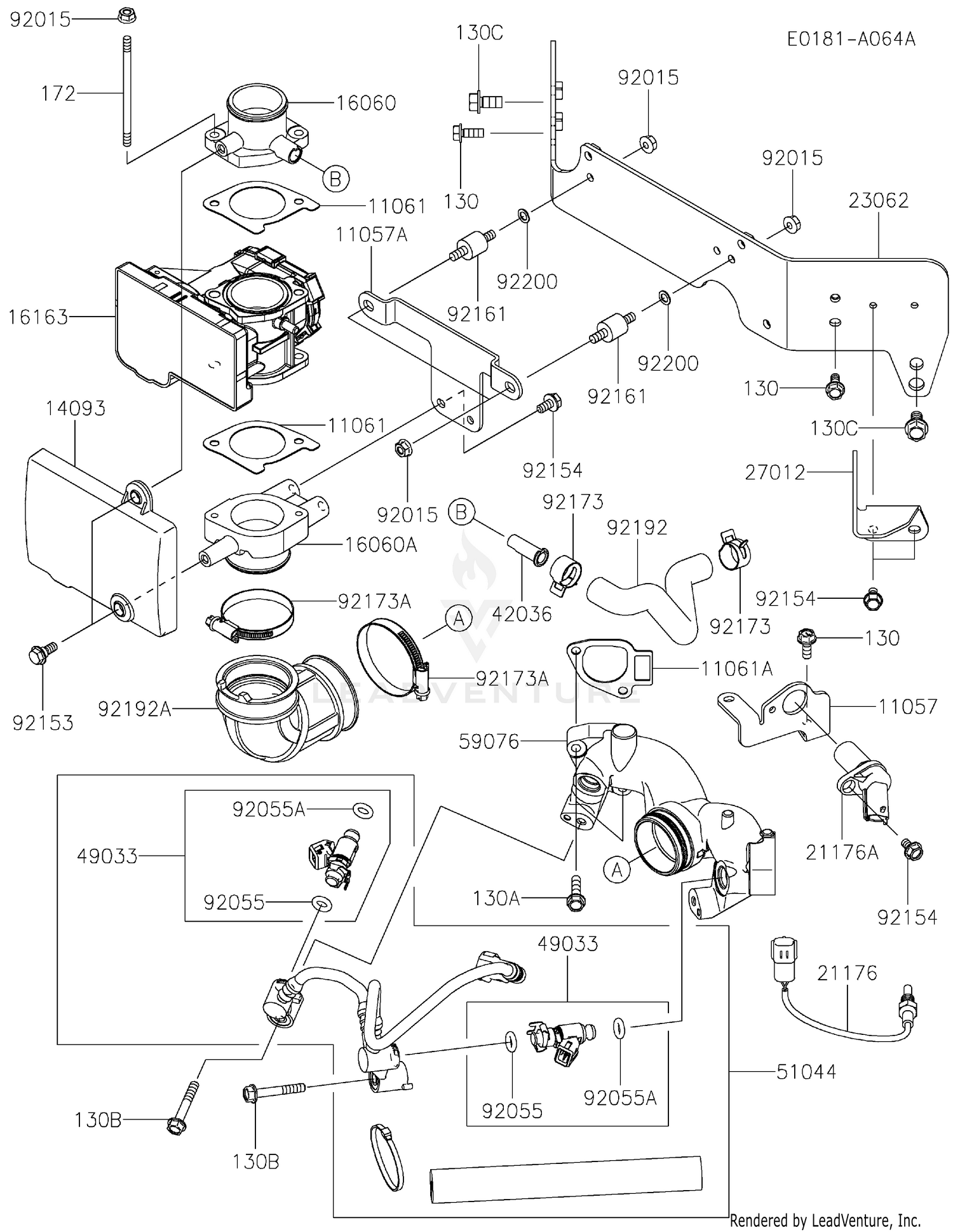 Kawasaki FT730V-BW06 4 Stroke Engine FT730V Parts Diagrams