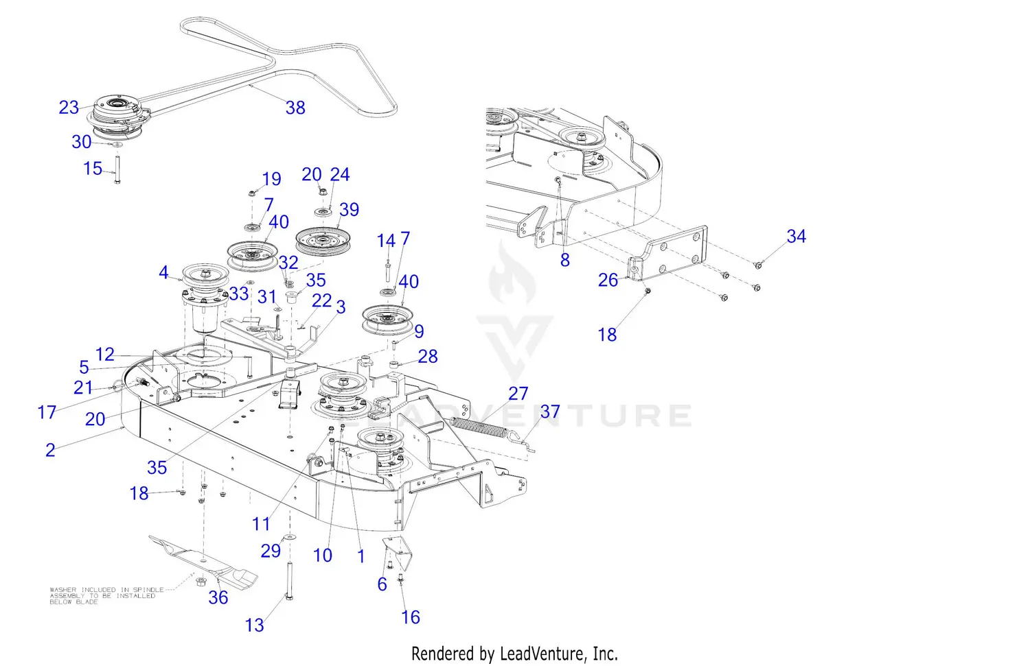 Cub Cadet PRO Z 100 EFI 154-S (53TWEFJA050) (2018) Parts Diagrams