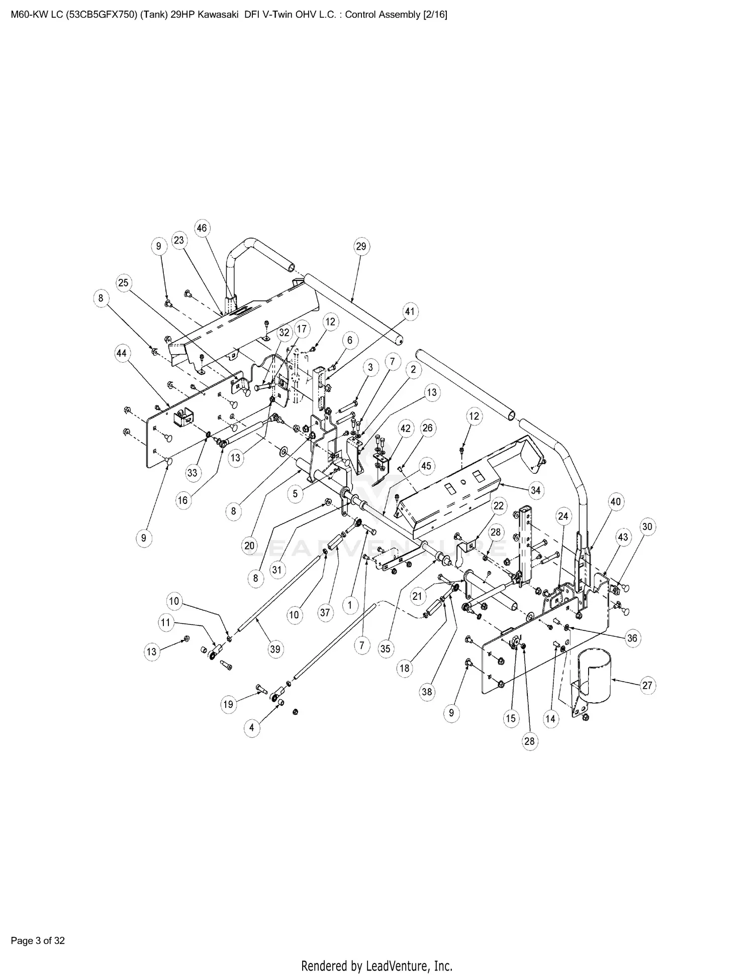 Cub Cadet M60-KW LC (53CB5GFX750) (Tank) 29HP Kawasaki DFI V-Twin
