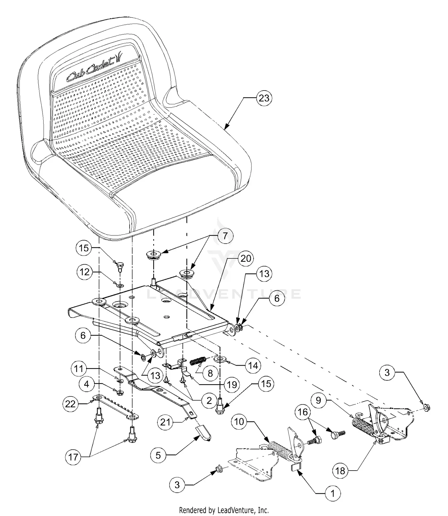 Cub Cadet 1525 13A221F100 Parts Diagrams