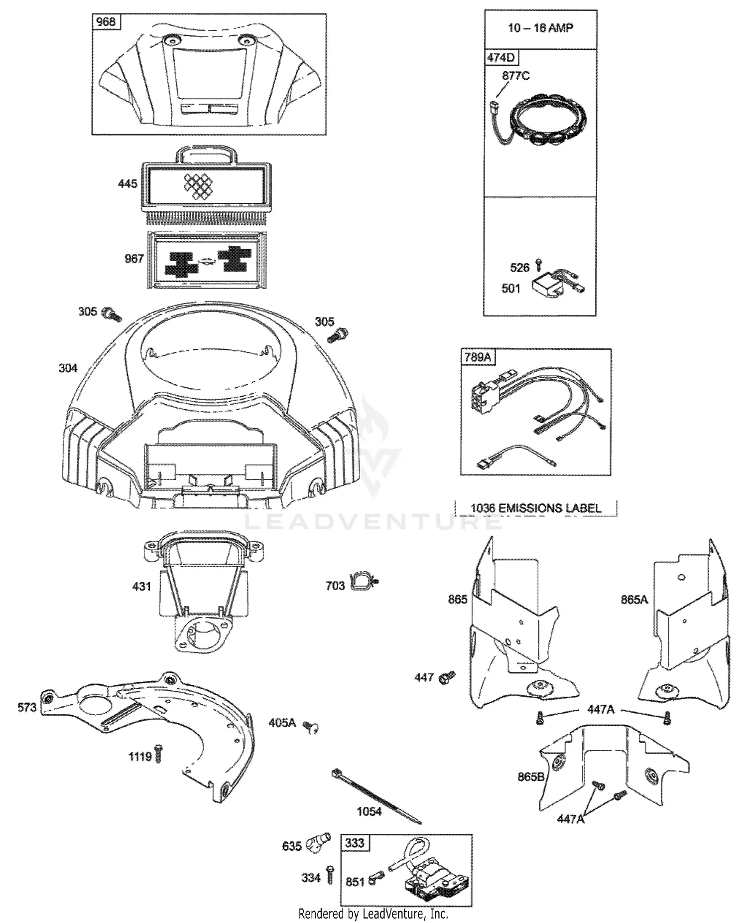 Cub Cadet Z-Force 44 B&S 53AA5A6L710 53AA5A6L712 Parts Diagrams