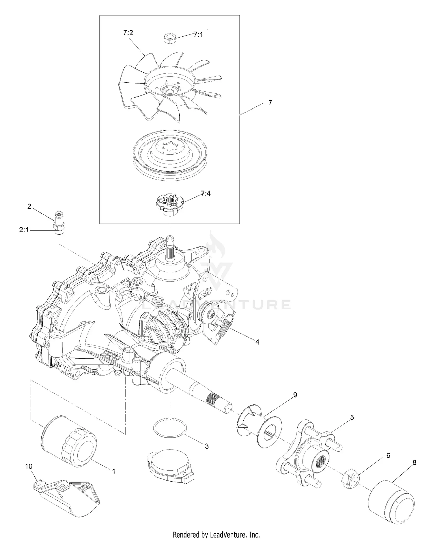 eXmark RAE708GEM48300 S/N 402,082,300 and Up Parts Diagrams