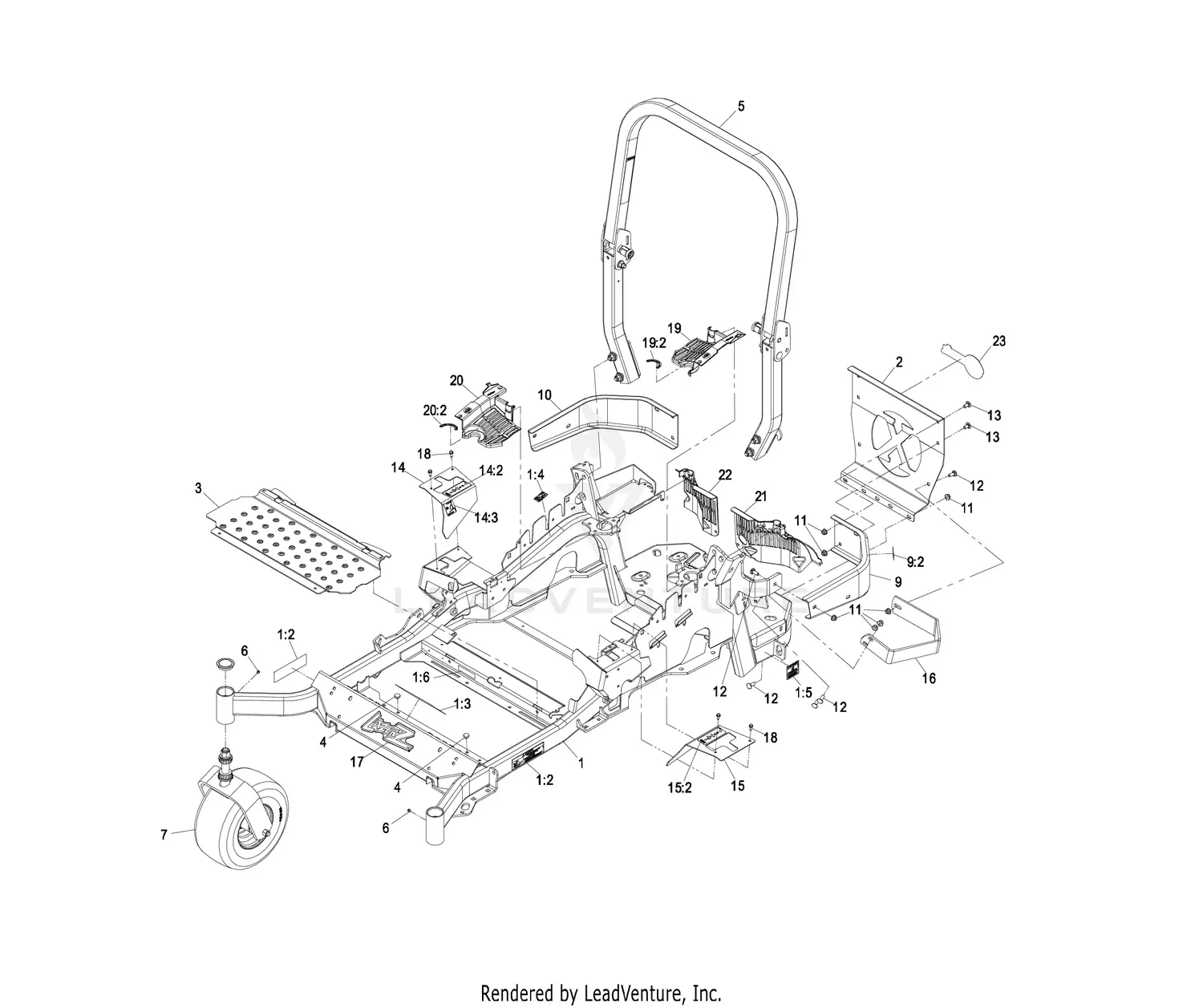 eXmark LZZ34KA726 Lazer Z AC S/N 790,000 & Up Parts Diagrams