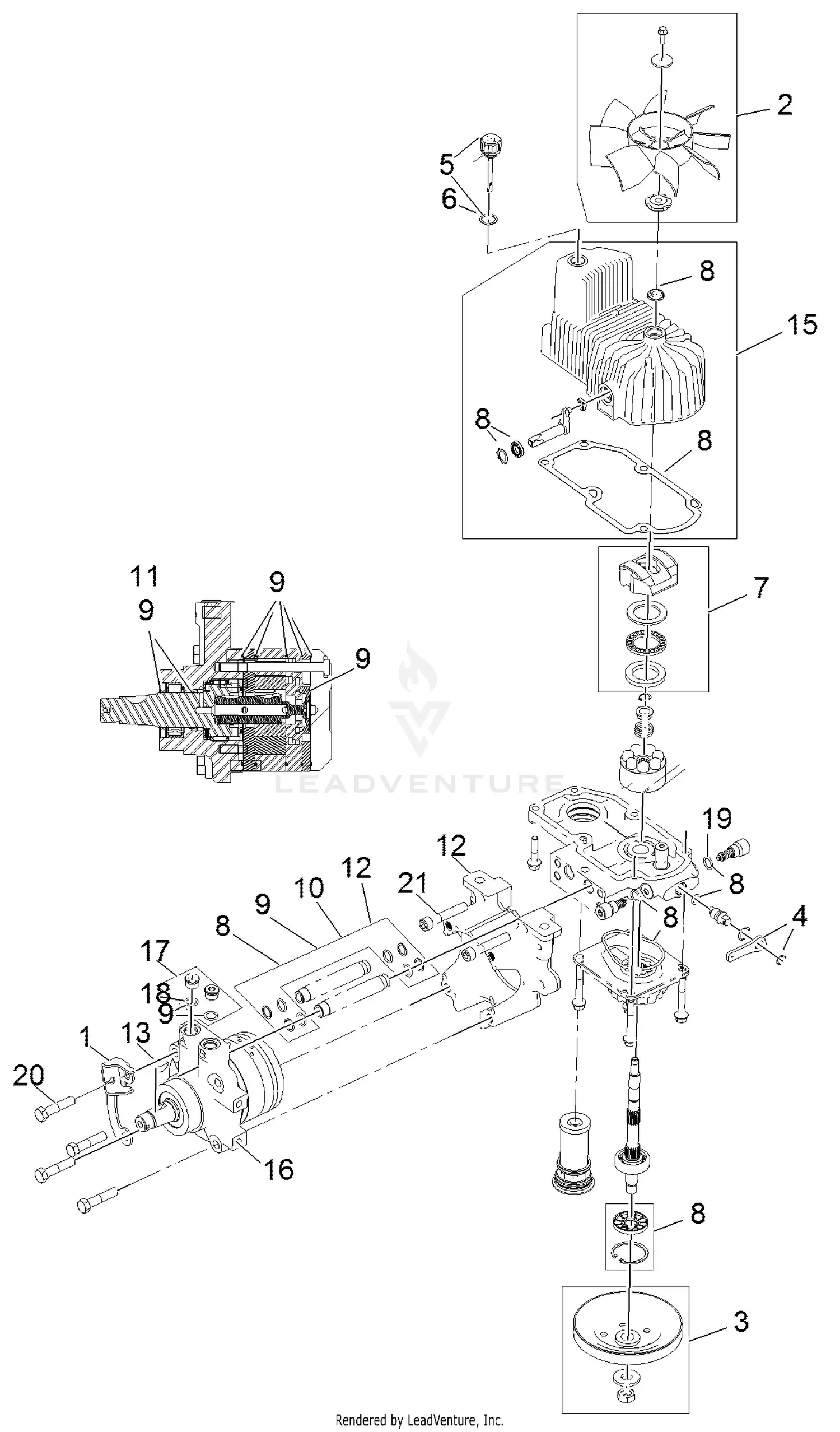 eXmark LZE730KA604 S/N 314,000,000 & Up Parts Diagrams