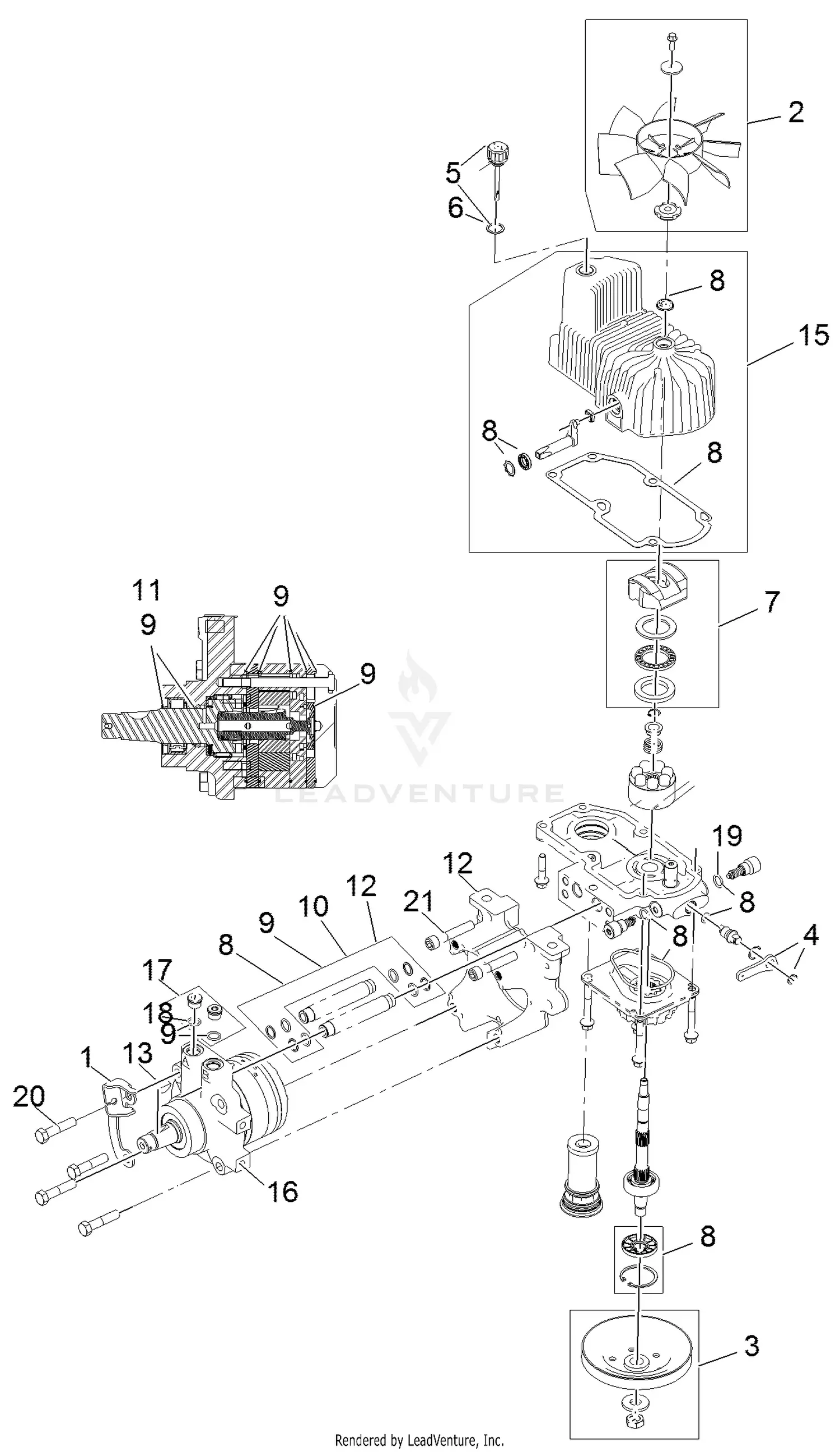 eXmark LZE730KA604 S/N 314,000,000 & Up Parts Diagrams