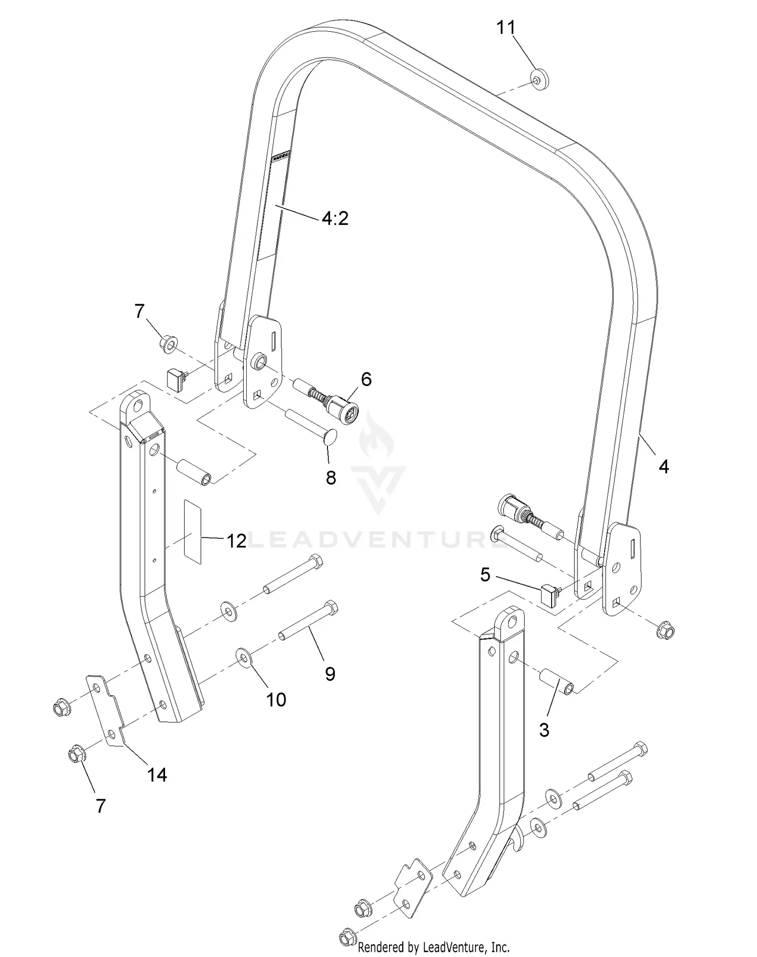 eXmark LZX980KC726 S/N 313,000,000 & Up Parts Diagrams