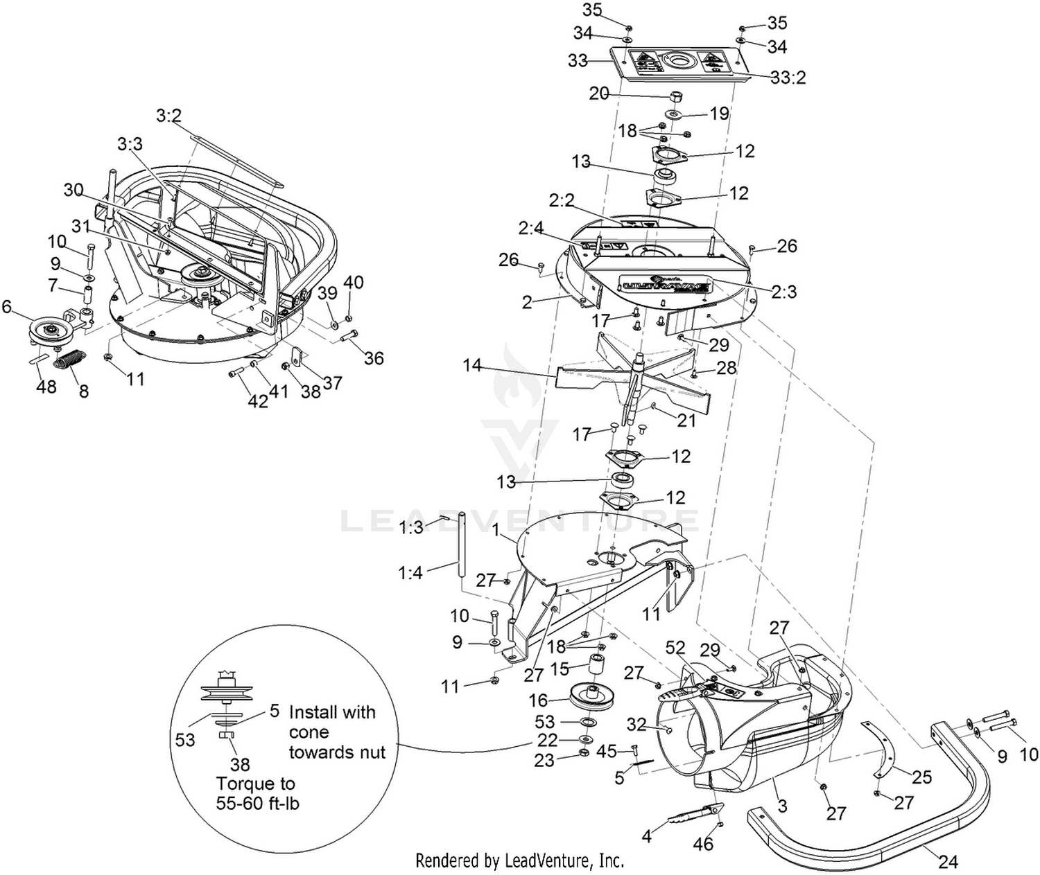 eXmark 146-4983 S/N 417,930,746 AND UP (Rev. A) Parts Diagrams