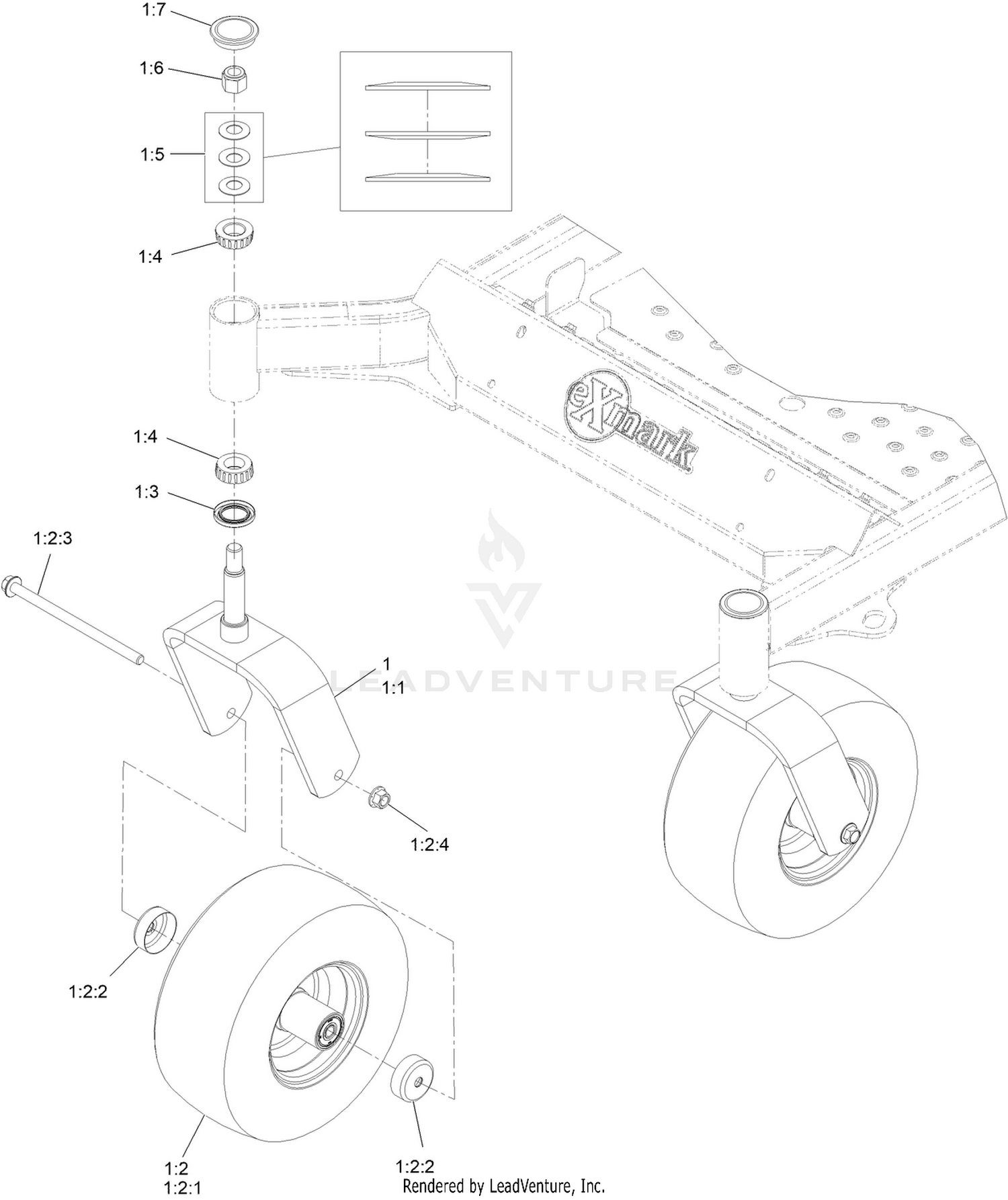 eXmark LRE730GKA524A3 S/N 417,930,746 AND UP (Rev. B) Parts Diagrams