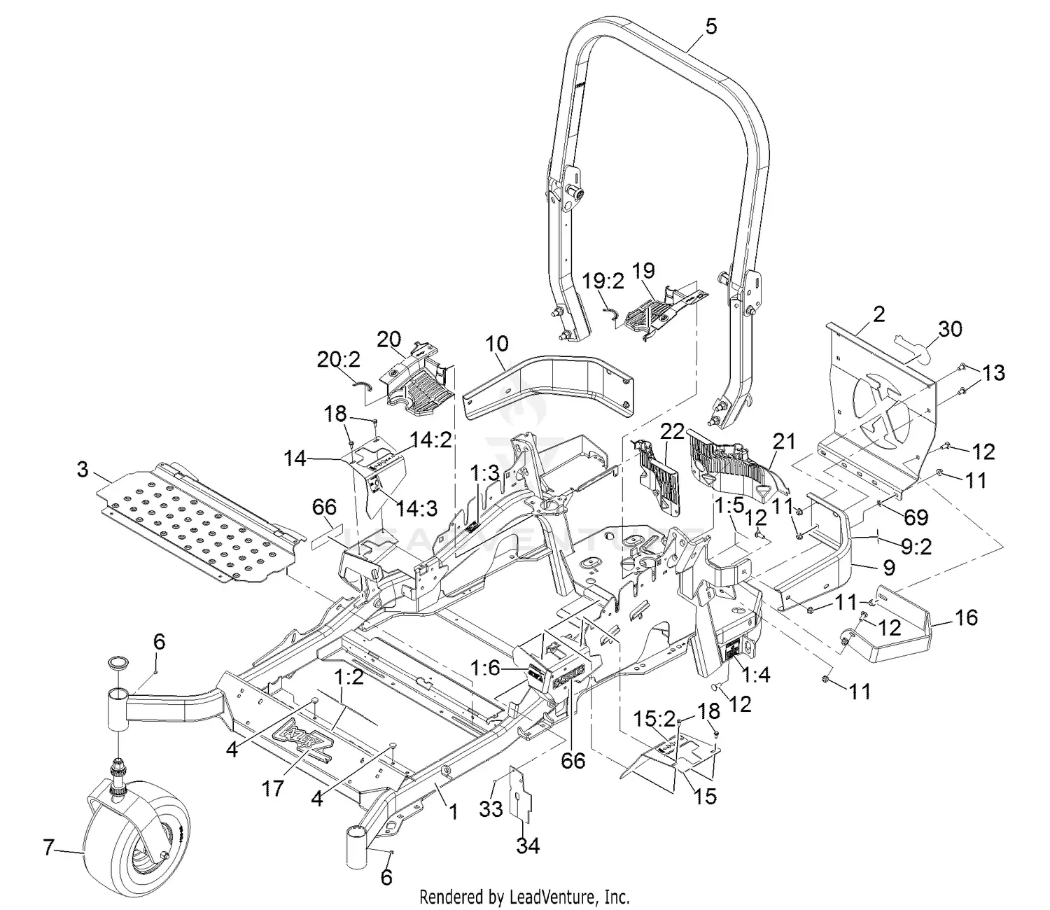 eXmark LZX801KA606 S/N 312,000,000 & Up Parts Diagrams