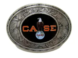 Case IH Case Eagle on Globe Western Enamel Belt Buckle Part #ZJD604