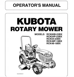RCK60B-23BX RCK54P-23BX RCK54-23BX Mower Deck Operator's Manual Part #K5381-71112