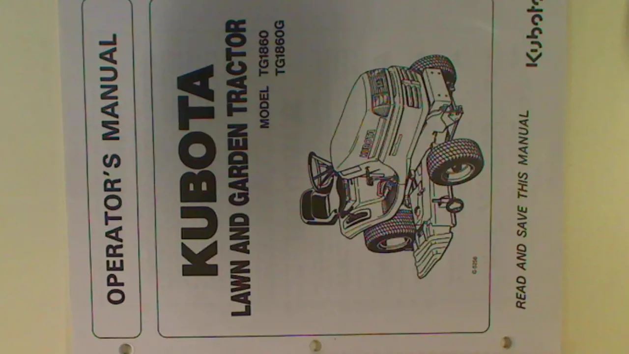 Kubota #K1211-71222 IM - TG1860, TG1