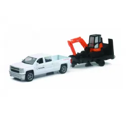 1:64 Kubota KX040 Excavator w/ Pick Up & Trailer Part #77700-08704