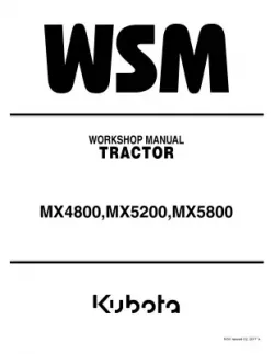 MX4800 MX5200 MX5800 Work Shop Manual Part #9Y111-09742