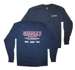 Messicks Apparel #G241NBLG Navy Long Sleeve Shirt, Size Large