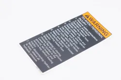 LABEL,WARNING 7, Part #7J061-56450