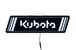 Grey Kubota Slim LED Illuminated Sign Part #AHGUU0028S