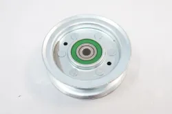 Flat Idler Pulley, Clear Zinc Finish Part #597025001