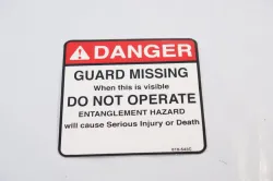 Land Pride Danger Safety Decal / Warning Label Part #818-543C