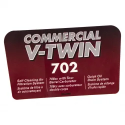 DECAL-ENGINE 702 V-TWIN EXMARK Part #142-2628