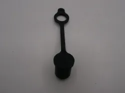 3/8" Hydraulic Quick Coupler Dust Plug (Rubber, Blue, Steel Chain) Part #S49-3