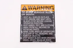 LABEL, WARNING Part #K5384-47150