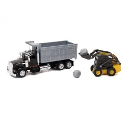 1:43 Scale Kenworth Dump Truck W/ New Holland Skid Loader Part #SS-16173A