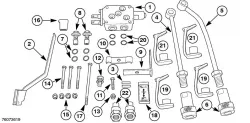 Singe Rear Remote for New Holland TC30 & T1520 Tractors Part #SBA340003250