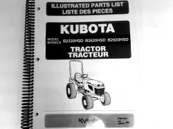 B2320/ B2620/ B2920HSD Parts Manual Part #97898-24010