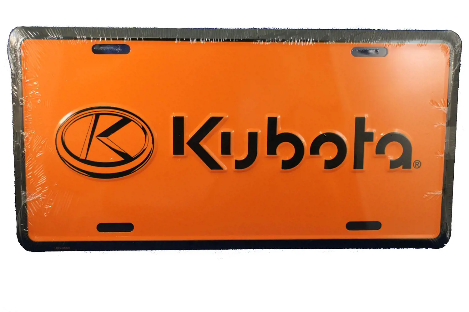 #2002228400001 Orange Kubota License Plate