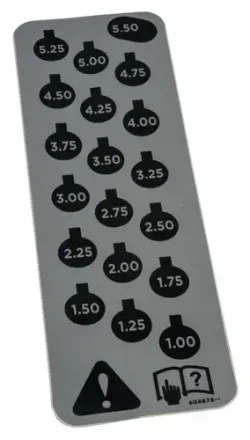 DECAL, CUT HEIGHT Part #604878