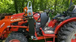Fixed Mount Chainsaw Carrier for Tractor Loaders Part #FMCSCV1-BLFR