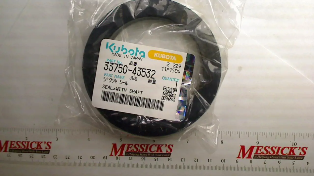 Kubota #33750-43532 SEAL, W/SHAFT