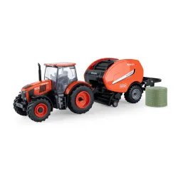 1:32 Kubota M7-134 Tractor w/ Baler - ERTL Part #86002