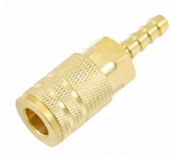 Ind/Milton Style Coupler, 1/4" x 1/4" Hose Barb Part #F75480