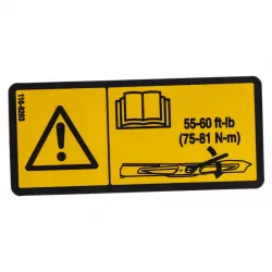 DECAL-BOLT TORQU Part #116-8283