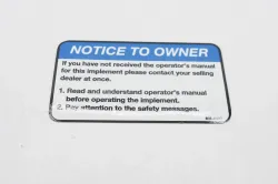 Notice Decal Part #818-560C