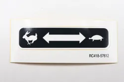 Kubota #RC418-57612 LABEL, ACCELERAT