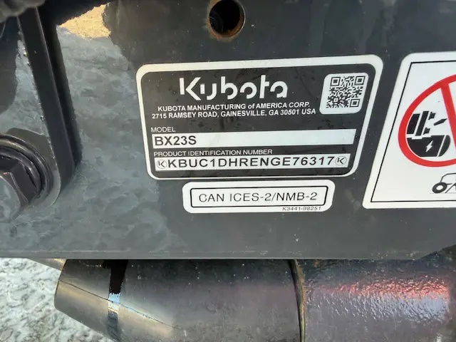 Kubota BX23SLSB-R-1