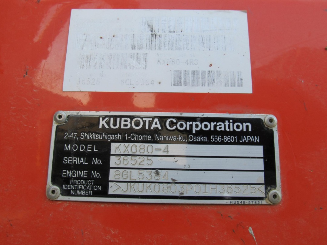 Kubota KX080-4R3