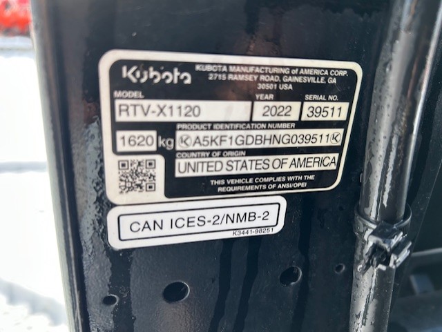 Kubota RTV-X1120W-H-50