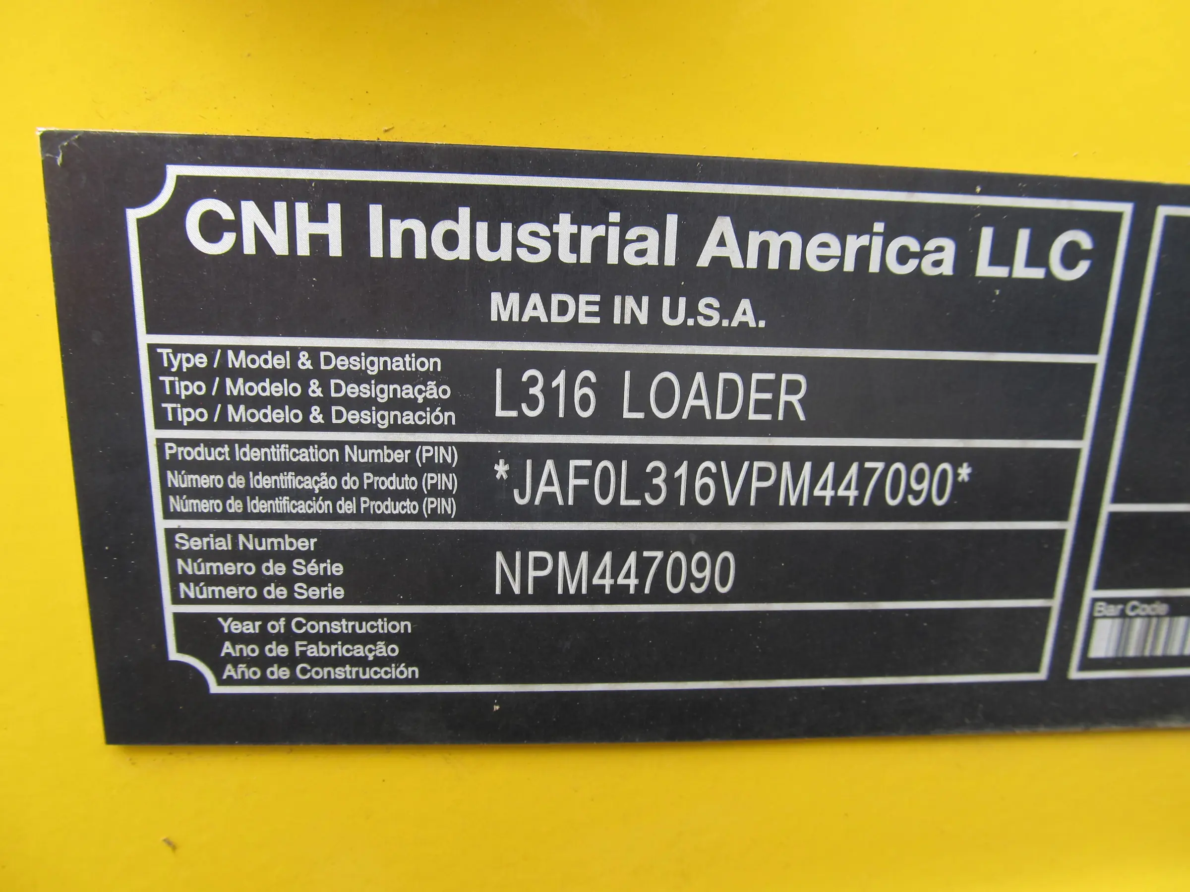 New Holland L316