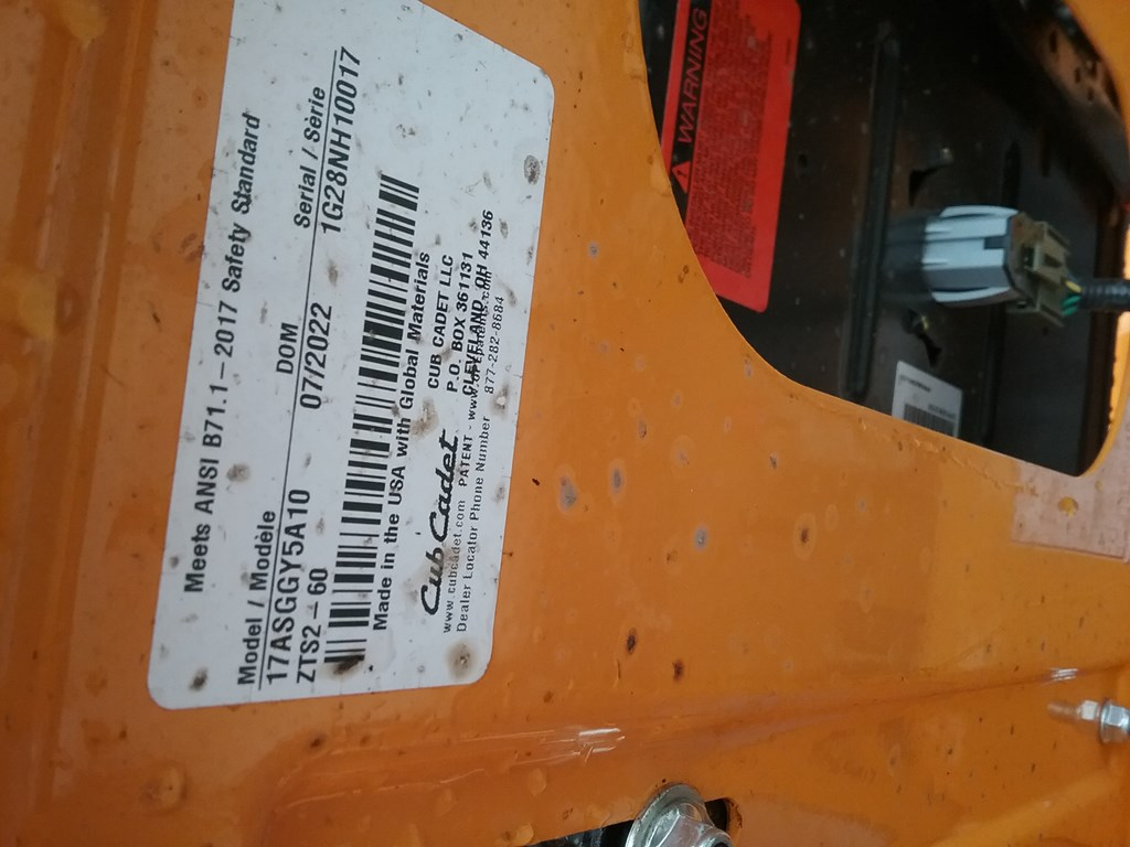 Cub Cadet 17ASGGY5A10